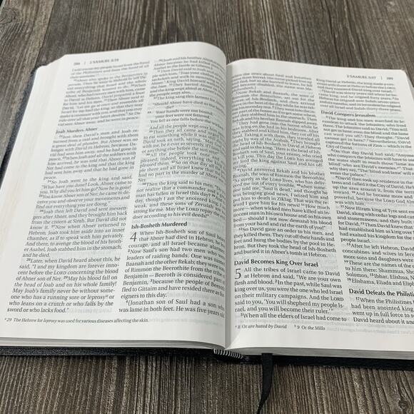 NIV Thinline Large Print Reference Bible Bonded Leather Zondervan 2011 Unmarked - Picture 8 of 11